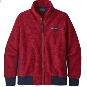 Patagonia W's Woolyester Fleece Jacket in molten lava Sz L